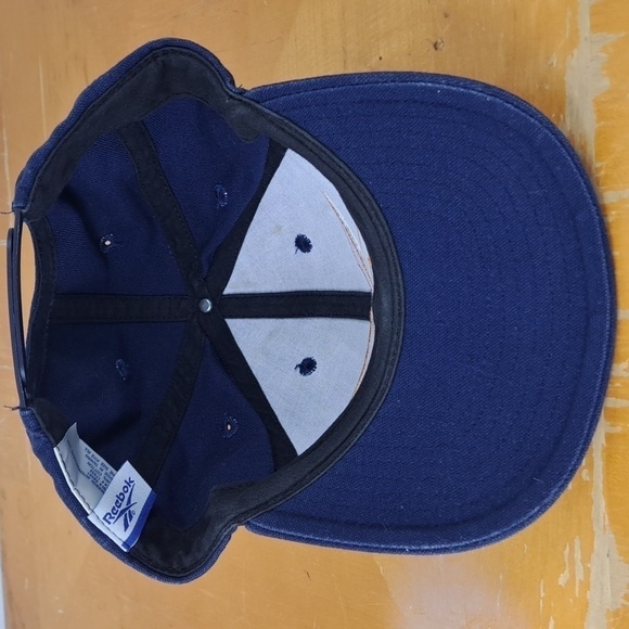 Vintage Y2K Reebok embroidered logo blue & orange casual snap back cap hat - Picture 6 of 7